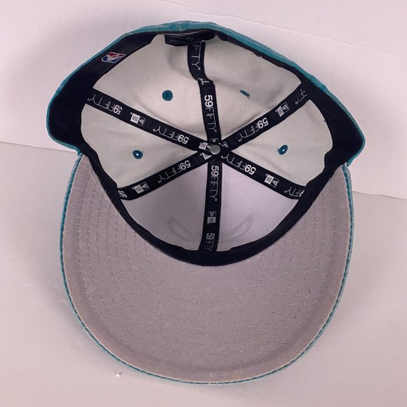 Charlotte Hornets New Era 59Fifty Low Profile Faded Hat NBA Mens Size 7 1/8 - Picture 6 of 8
